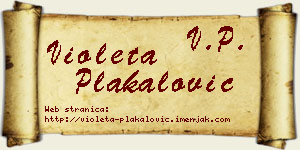 Violeta Plakalović vizit kartica